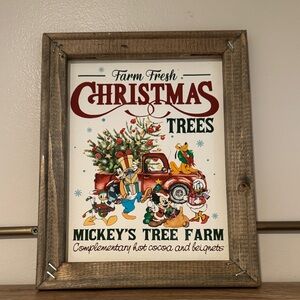 Mickeys Christmas Sign Handmade Wooden